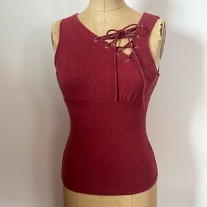 Vintage Y2K Victoria’s Secret Moda International red underwire bra top lace XS